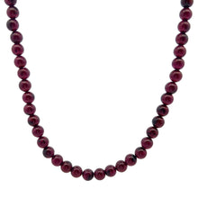 Natural Garnet Plain 5mm Ball Gemstone Necklace Jewelry