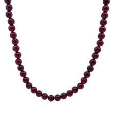 Natural Garnet Plain Ball 5mm Gemstone Necklace Jewelry