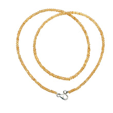 Natural Citrine Rondelle Facet Bead Gemstone Necklace Jewelry
