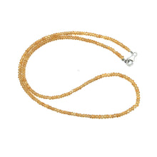 Natural Citrine Rondelle Facet Bead Gemstone Necklace Jewelry