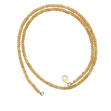 Natural Citrine Rondelle Facet Bead Gemstone Necklace Jewelry