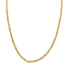 Natural Citrine Rondelle Facet Bead Gemstone Necklace Jewelry