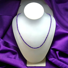 Natural Amethyst Africa Rondelle Facet Bead Gemstone Necklace Jewelry