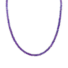 Natural Amethyst Africa Rondelle Facet Bead Gemstone Necklace Jewelry