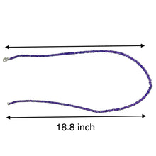 Natural Amethyst Rondelle Facet Cut Beads Gemstone Necklace