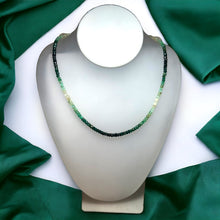 Natural Emerald Rondelle Facet Cut Beads Precious Necklace
