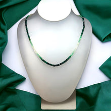 Natural Emerald Rondelle Facet Cut Beads Precious Necklace