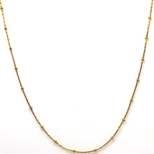 Micron Gold Plated Bead on Classic Minimalist Chain Necklace Jewelry