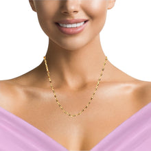 Gold Plated Chain Cylindrical Cross-Patterned Linked Necklace Jewelry