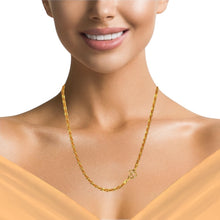 Micron Gold Plated Twisted Stylish Chain Necklace Jewelry