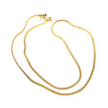 Gold Plated Serpentine Joint S- Shaped Links Chain Necklace Jewelry