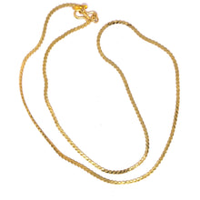 Gold Plated Serpentine Joint S- Shaped Links Chain Necklace Jewelry