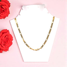 Gold Plated Figaro Unique Chain Necklace Jewelry