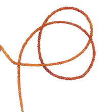 Natural Carnelian Rondelle Facet Bead Gemstone Necklace Jewelry