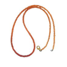 Natural Carnelian Rondelle Facet Bead Gemstone Necklace Jewelry