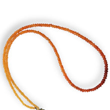 Natural Carnelian Rondelle Facet Bead Gemstone Necklace Jewelry