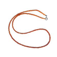 Natural Carnelian Rondelle Facet Bead Gemstone Necklace Jewelry