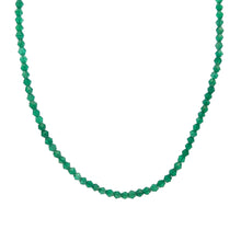 Natural Green Onyx Hexagon Facet Bead Gemstone Necklace Jewelry