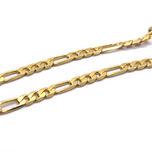 Gold Plated Figaro Style Chain Necklace Jewelry