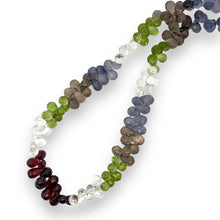 Natural Amethyst Prehnite Iolite Smoky Quartz Peridot White Topaz Garnet Necklace