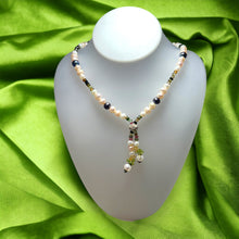 Natural Multi Tourmaline Pearl Peridot Citrine Handmade Necklace