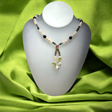 Natural Multi Tourmaline Pearl Citrine Peridot Multi Color Necklace Jewelry