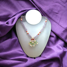 Natural Amethyst Pearl Coral Citrine Peridot Swiss Blue Topaz Gemstone Necklace
