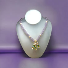 Natural Amethyst Citrine Swiss Blue Topaz Peridot Pearl Gemstone Necklace