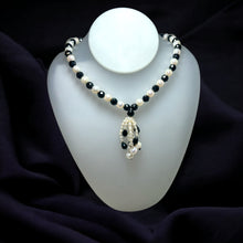 Natural Tourmaline & Pearl Round 7mm Gemstone Handmade Necklace