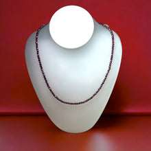 Natural Garnet Hexagon Facet Bead Gemstone Necklace Jewelry