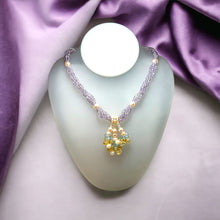 Natural Amethyst Citrine Swiss Blue Topaz Pearl Gemstone Handmade Necklace