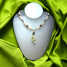 Natural Multi Tourmaline Pearl Peridot Citrine Unique Necklace Jewelry