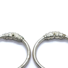 Ornate Textured German Silver Beaded Kada Set for Babies for Naming Ceremonies & Cultural Wear