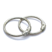 Ornate Textured German Silver Beaded Kada Set for Babies for Naming Ceremonies & Cultural Wear