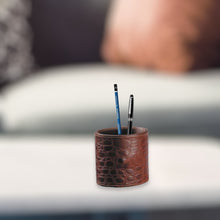 Pen Stand Holder Leather Umberto Ferreti Made In Italy Organizer