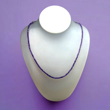 Natural Amethyst Rondelle Facet Cut Beads Gemstone Necklace