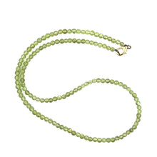 Natural Peridot 4mm Plain Ball Gemstone Necklace Jewelry