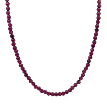Natural Garnet Hexagon Facet Bead Gemstone Necklace Jewelry