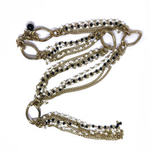 Lariat Station Necklace with Simulated Pearl and Chain Detailing – Elegant Drop Necklace for Evening Outfits