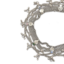 Multi Layered Traditional German Silver Payal Set with Heart Motifs & Anklet Pair