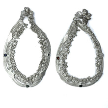 Multi Layered Ethnic German Silver Anklet Pair with Tinkling Charms and Motifs