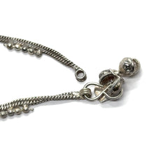 Classic German Silver with colorful Heart Charms and Tingling Bells Anklet Pair