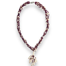 Natural Garnet & Pearl Gemstone Handmade Necklace