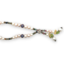 Natural Multi Tourmaline Pearl Peridot Citrine Handmade Necklace