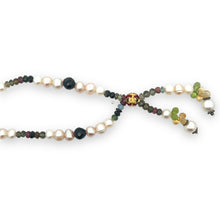 Natural Multi Tourmaline Pearl Citrine Peridot Multi Color Necklace Jewelry