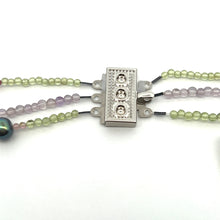 Natural Peridot Amethyst & Pink Tourmaline Pearl Ball Gemstone Necklace Jewelry