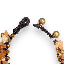 Handmade Bracelet Carnelian Elephant Bells Charms Beaded 8 Inch Jewelry