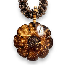 Natural Handmade Necklace Coconut Palm Wood Shell Tassel Ethnic Jewelry