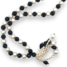 Natural Tourmaline & Pearl Round 7mm Gemstone Handmade Necklace