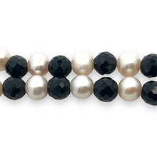 Natural Tourmaline & Pearl Round 7mm Gemstone Handmade Necklace